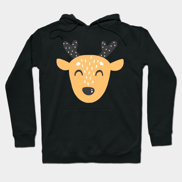 Cute Reindeer Hoodie by greenoriginals